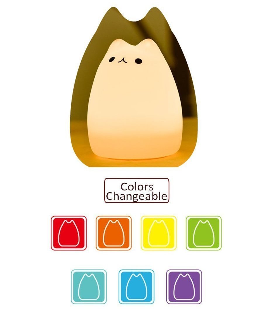 Kitty Night Light Tap Control Color Changing Lamp - Just Kidding Store