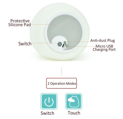 Kitty Night Light - Tap Control Color Changing Lamp