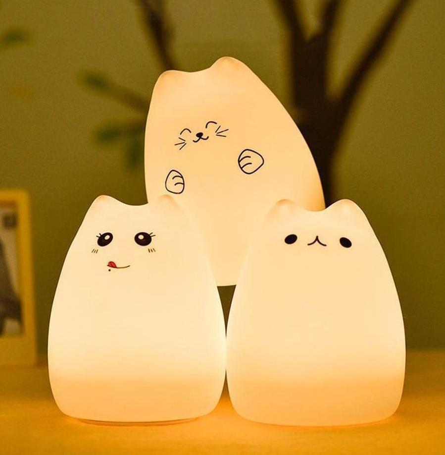 Kitty Night Light Tap Control Color Changing Lamp - Just Kidding Store