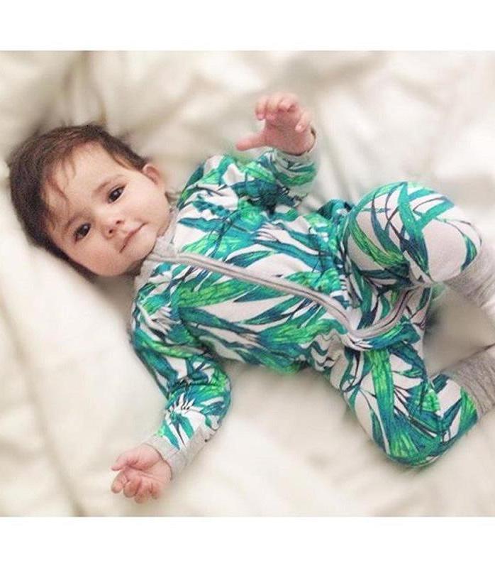 Green Leaves Baby and Toddlers Romper - Just Kidding Store 