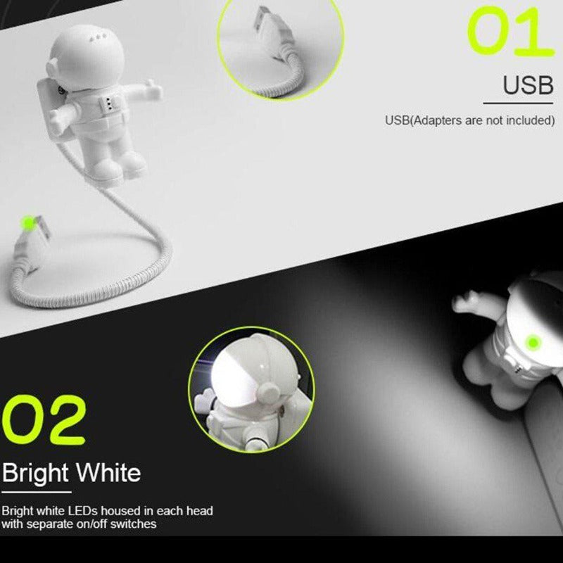 Astronaut USB LED Night Light For Computer - Spaceman PC Lamp