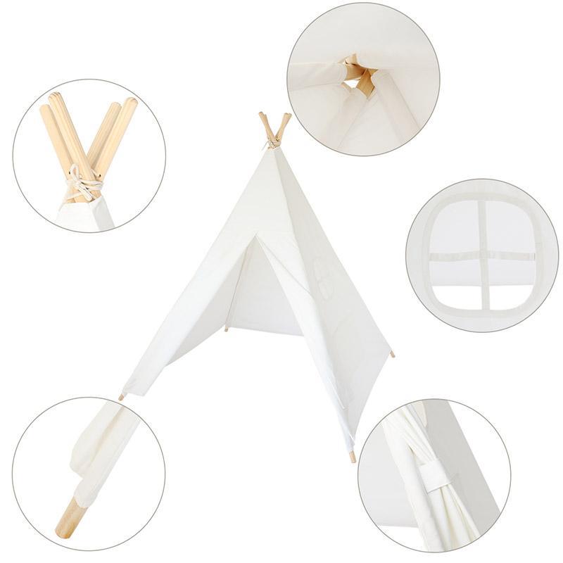 Four Poles Teepee -  Kids Indian Tipi Play Tent - Just Kidding Store 