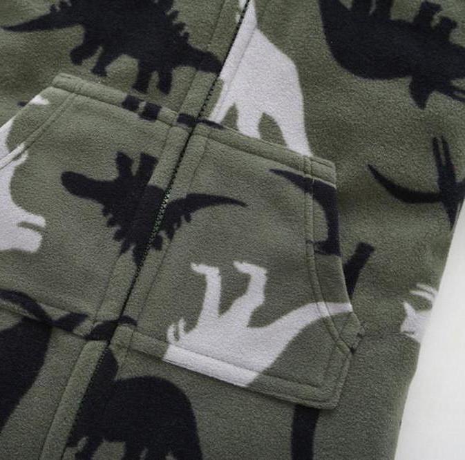 Kids Dinosaur Camouflage Winter Romper - Just Kidding Store 