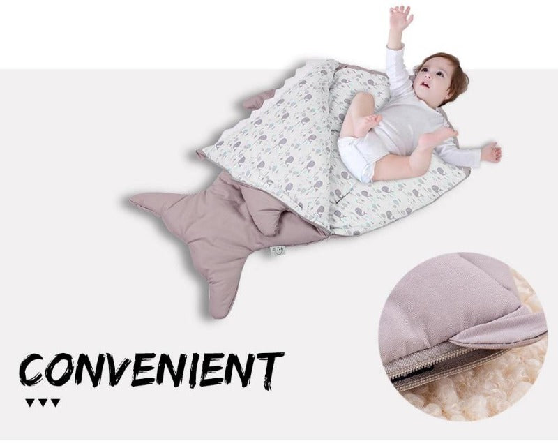 Baby Shark Sleeping Bag - Cotton Stroller Sack