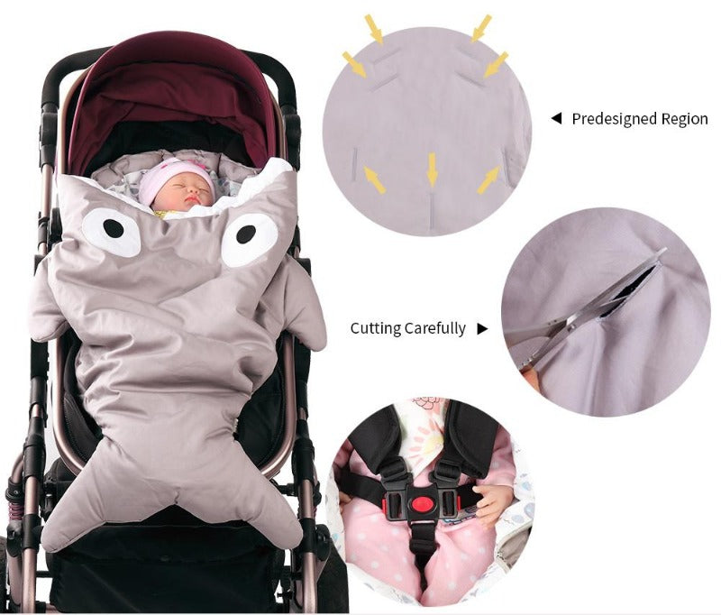 Baby Shark Sleeping Bag - Cotton Stroller Sack