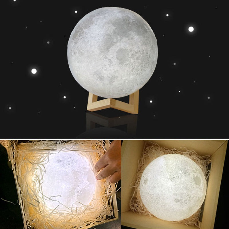 Moon Lamp - Enchanting 3D Print Night Light - Just Kidding Store