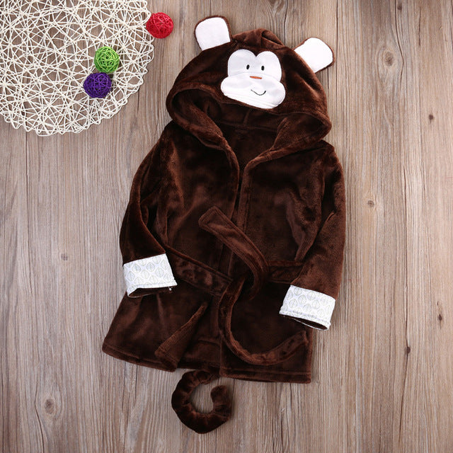 Monkey babies and kids bathrobe nightgown - Just Kidding Store