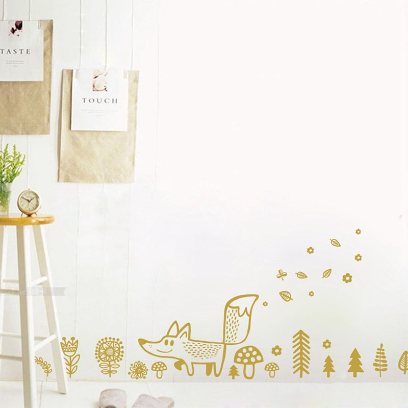 Fox Wall Decal -  Woodland Kids Room Wall Sticker - Just Kidding Store
