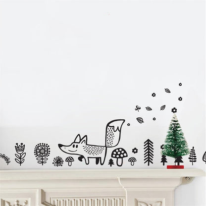 Fox Wall Decal -  Woodland Kids Room Wall Sticker - Just Kidding Store