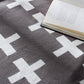 Monochrome double sided Cross knit blanket - Just Kidding Store