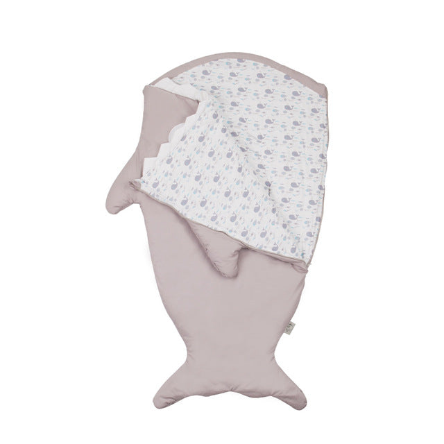 Children Sleeping Bag - Kids Cotton Sleep Sack - Comfy Shark Gray