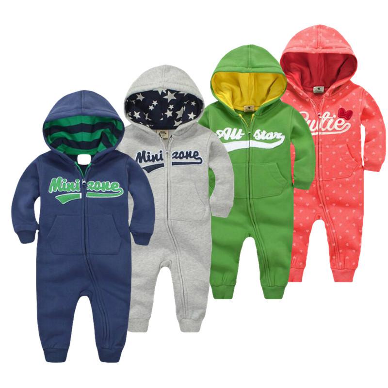 Long Sleeve Hooded Baby Toddler Trendy Rompers - Just Kidding Store 