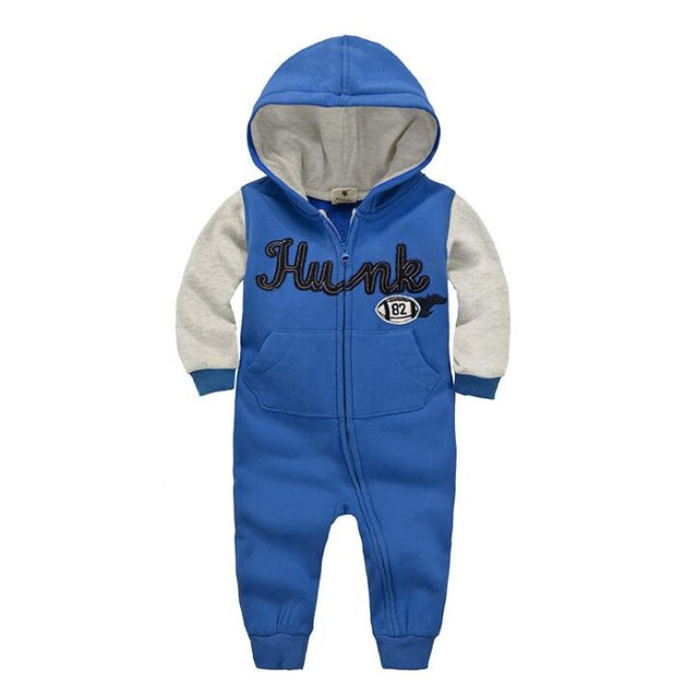 Long Sleeve Hooded Baby Toddler Trendy Rompers - Just Kidding Store 