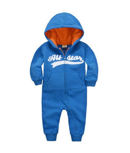 Long Sleeve Hooded Baby Toddler Trendy Rompers - Just Kidding Store 