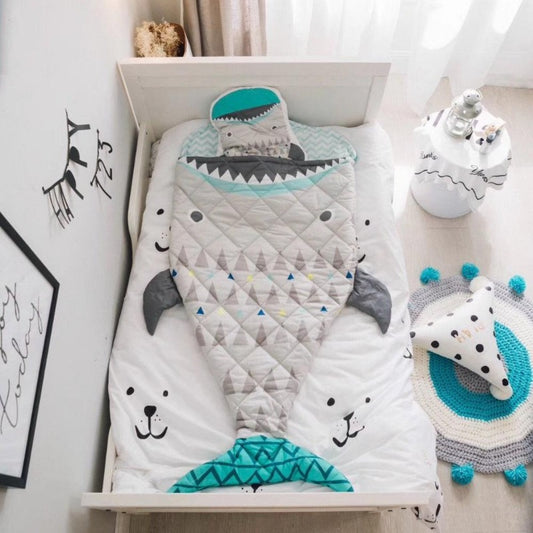 Kids Sleeping Bag - Sleeping Sack Big Shark - Just Kidding Store