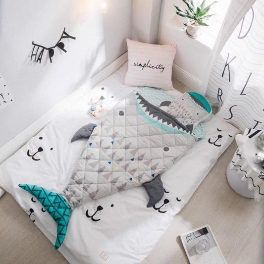 Kids Sleeping Bag - Sleeping Sack Big Shark - Just Kidding Store
