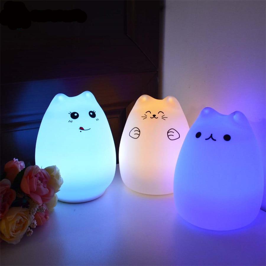 Kitty Night Light Tap Control Color Changing Lamp - Just Kidding Store