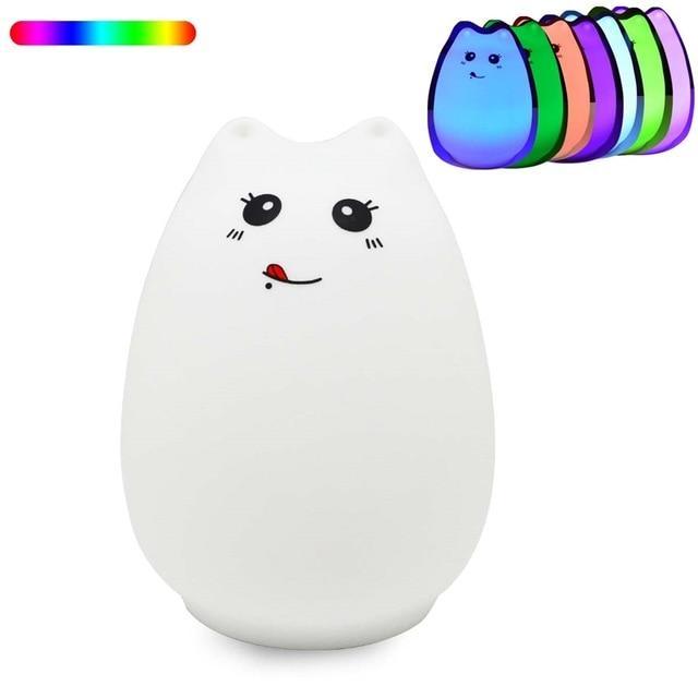 Kitty Night Light Tap Control Color Changing Lamp - Just Kidding Store