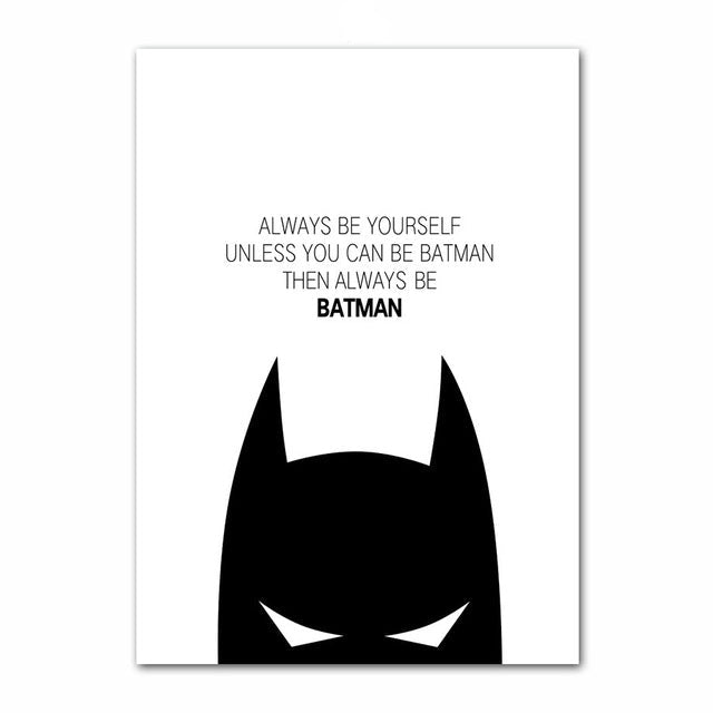 Super Hero Canvas Paintings Kids Batman Wall Art  - Just Kidding Store