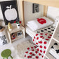 Knit Baby Blanket -  Kids Bedding Cover - Red Apple - Just Kidding Store