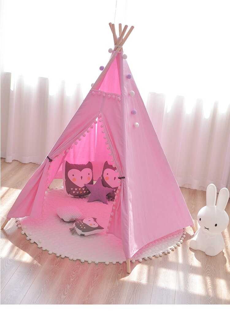 Pom Pom Kids Teepee - 5 Poles Play Tent - Just Kidding Store