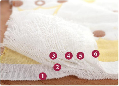 Six Layers Cotton Blanket - Chevron, Flamingo, Diamond, Cloud