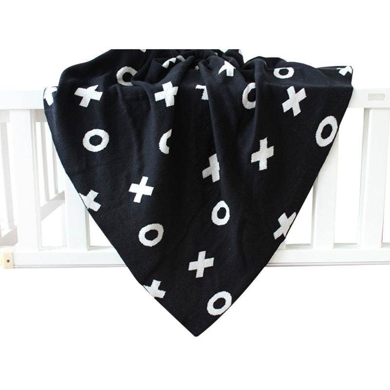 XO Monochrome Cotton Blanket - Just Kidding Store