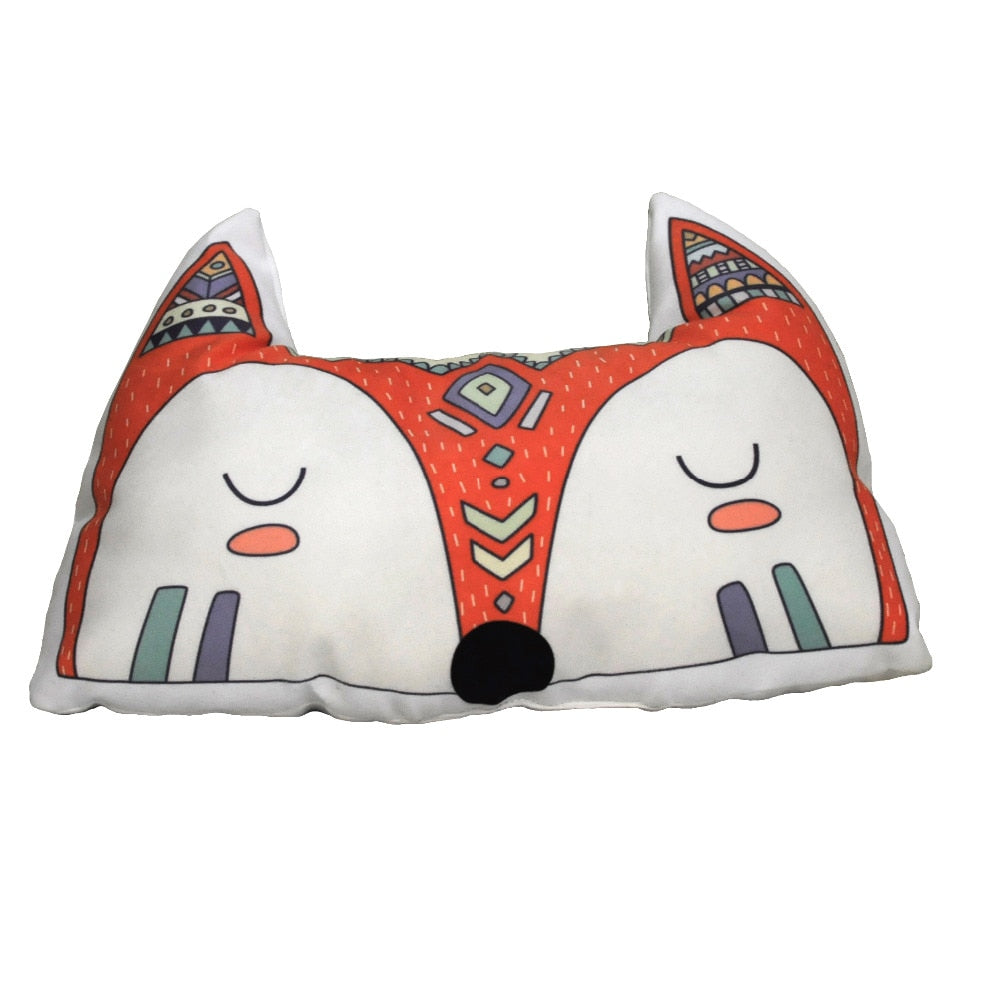 Woodland Animal Kids Cushions - Fox Tribal Pillows - Just Kidding Store 