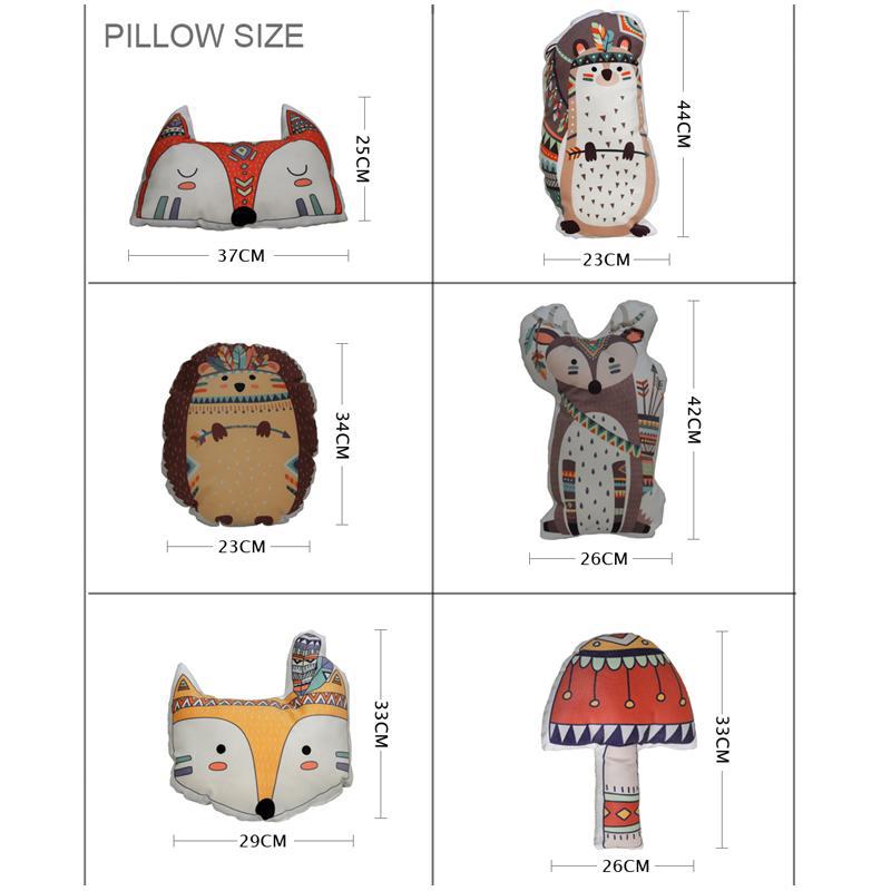 Woodland Animal Kids Cushions - Tribal Pillows - Just Kidding Store 