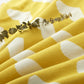 Double Sided Cotton Knitted Blanket Yellow Hearts - Just Kidding Store
