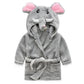 Gray elephant babies and kids bathrobes - Just Kidding