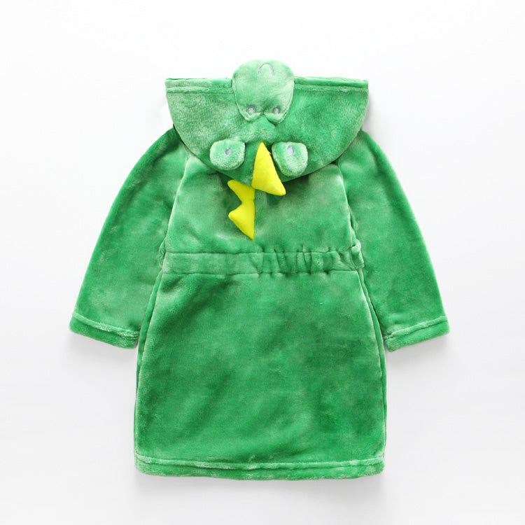 Green Dinosaur babies and kids bathrobes - Just Kidding Store