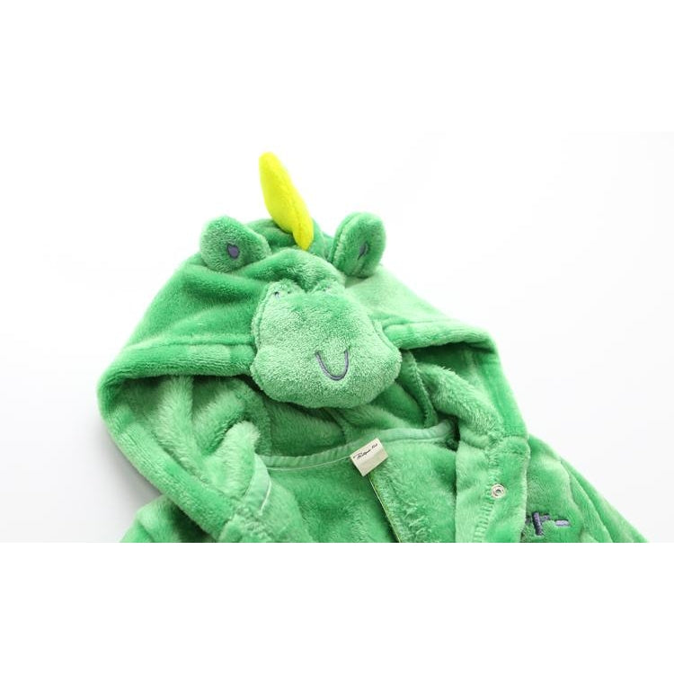 Green Dinosaur babies and kids bathrobes - Just Kidding Store