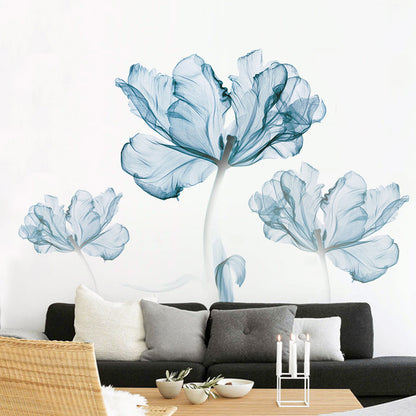 Blue Floral Wall Sticker - Just Kidding Store