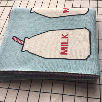 Blue MiIk Kids Cotton Knitted Blanket - Just Kidding Store
