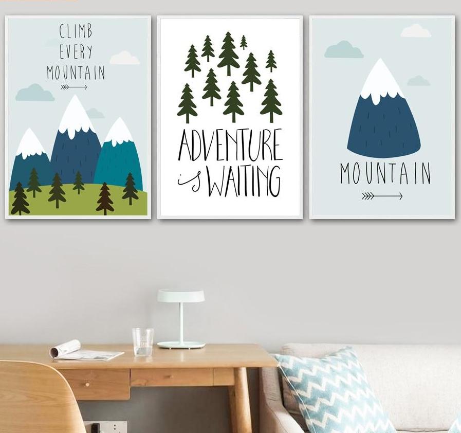 Adventure Inspiring Canvas Paintings - Climb Every Mountain - Just Kidding Store