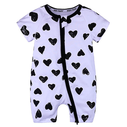 All Over Hearts Baby and Toddler Summer Romper - Just Kidding Store
