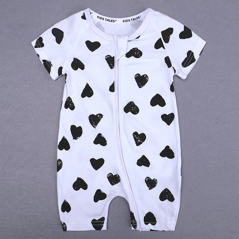 All Over Hearts Baby and Toddler Summer Romper - Just Kidding Store