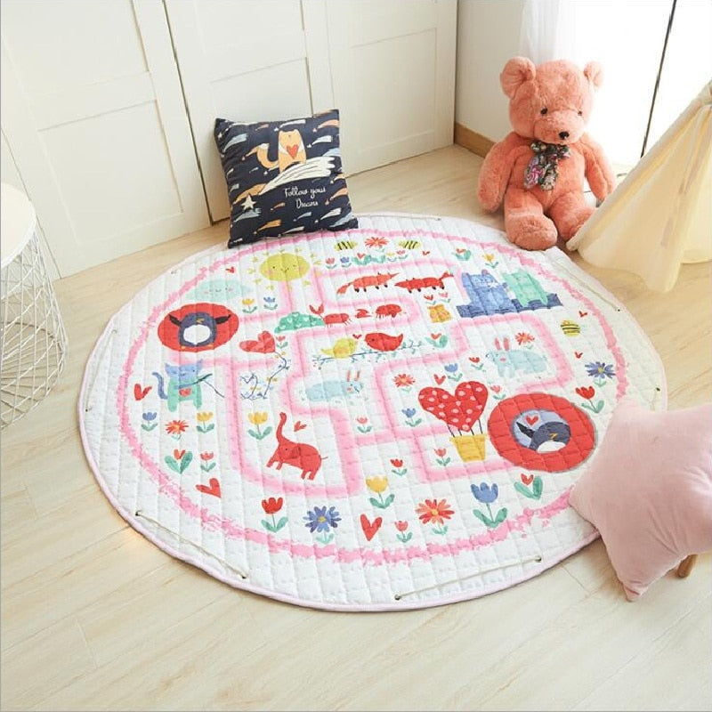 Activity Play Mat Kids Toy Storage Bag - Zoo Maze - Just Kidding Store