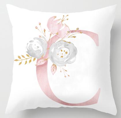 C Initial Personalised Cushion Cover - Just Kidding Store