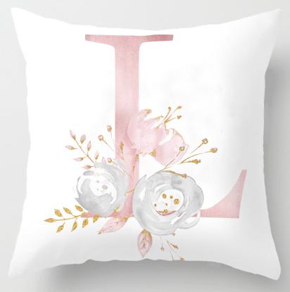 L Initial Personalised Cushion Cover - Just Kidding Store