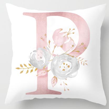 P Initial Personalised Cushion Cover - Just Kidding Store