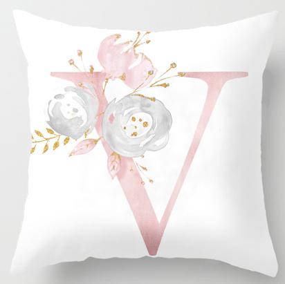V Initial Personalised Cushion Cover - Just Kidding Store