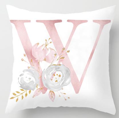 W Initial Personalised Cushion Cover - Just Kidding Store