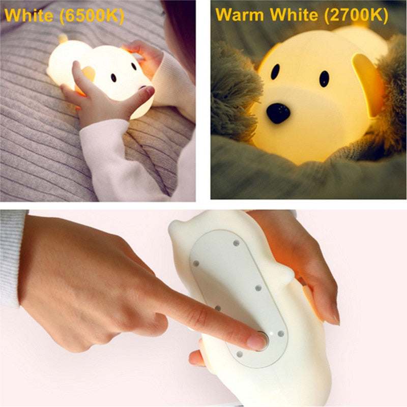 Puppy Night Light Kids Touch Sensor Switching Lamp - Just KIdding Store