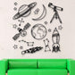 Space Mix Wall Decals - Kids Room Wall Stickers - Just Kidding Store