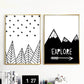 Nordic Canvas Wall Art - Wild Child, Arrow, Explore, Tribal Bear, High - Just Kidding Store