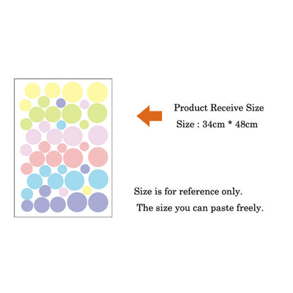 Pastel Polka Dots Wall Decal Colorful Wall Stickers Just Kidding Store