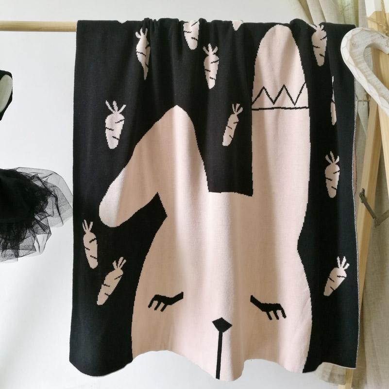 Pink Bunny Double Sided Cotton Blanket - Just Kidding Store