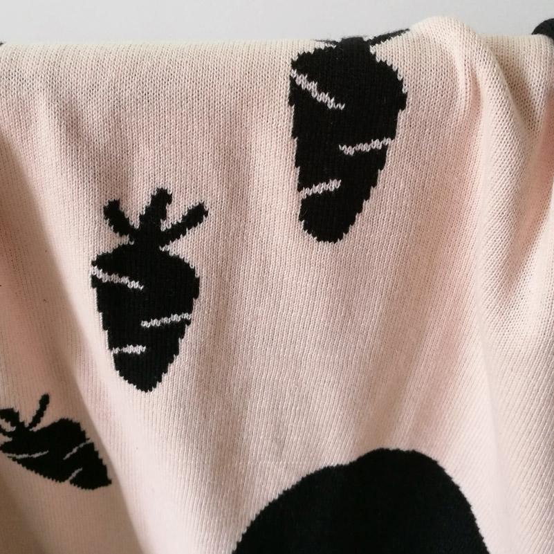 Pink Bunny Double Sided Cotton Blanket - Just Kidding Store